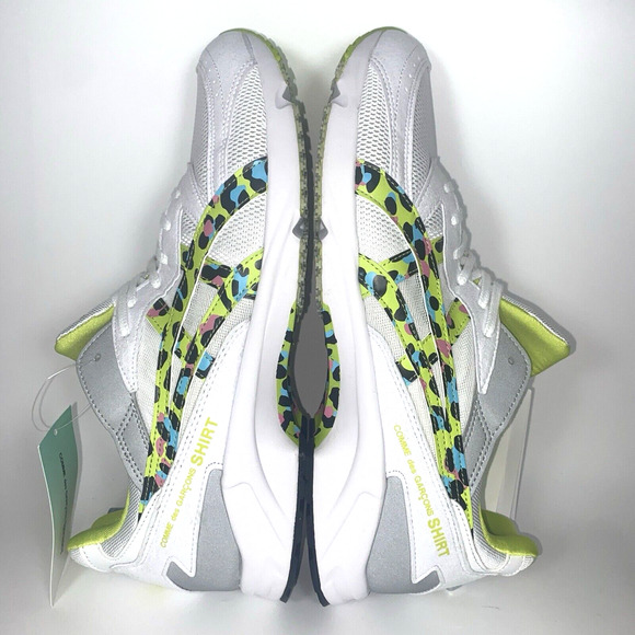 Men SZ 11 Asics Tarther SC "Comme Des Garcons Shirt Pack White Lime" Running - Picture 8 of 13
